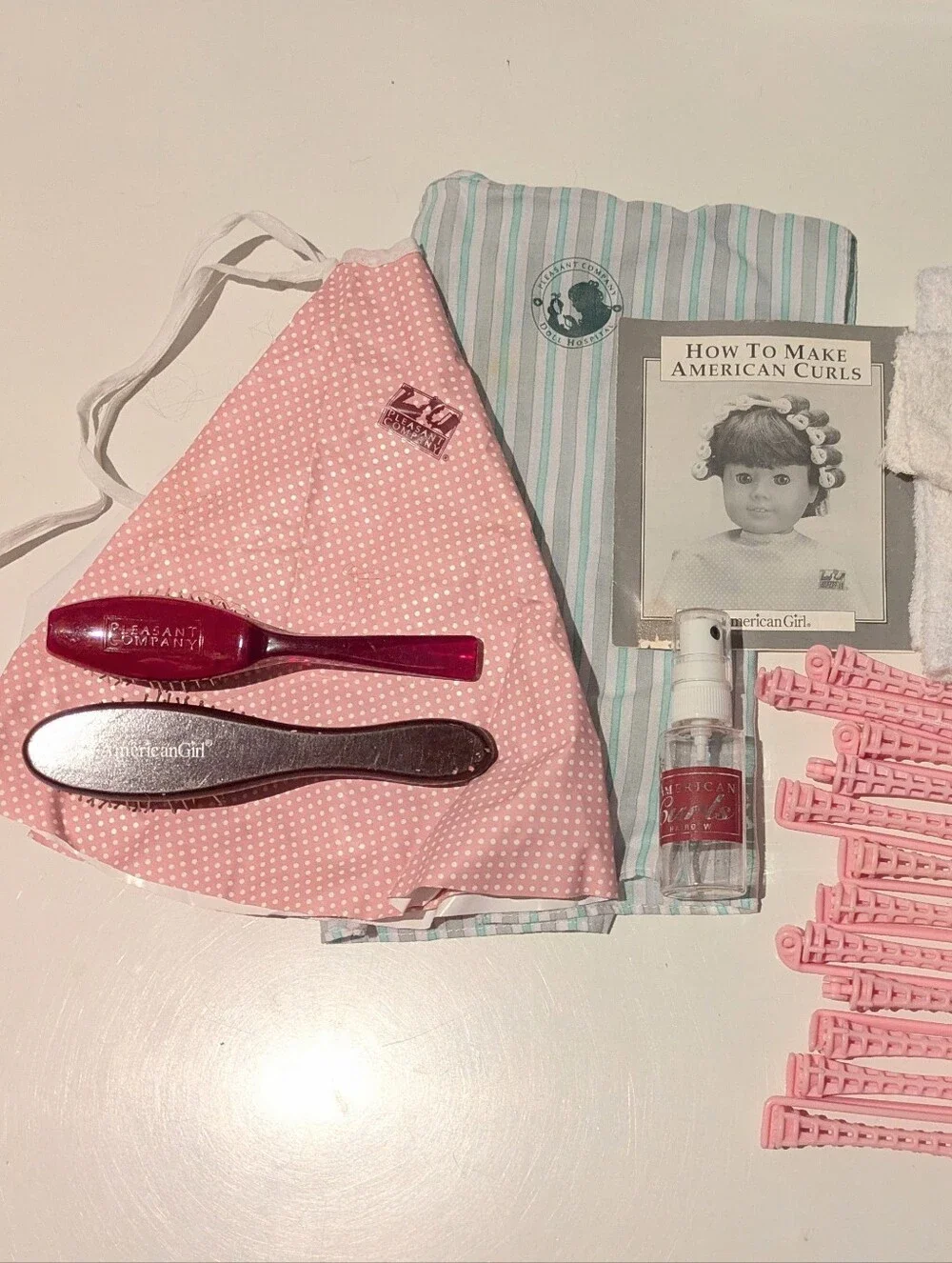American Girl Pleasant Company Hair & Body Care Sets plus Vintage Hospital Gown